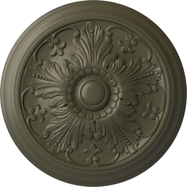 Ekena Millwork Vienna Ceiling Medallion (Fits Canopies up to 3 1/4"), Hand-Painted Witch Hazel, 16 7/8"OD x 5/8"P CM17VIWHF - main